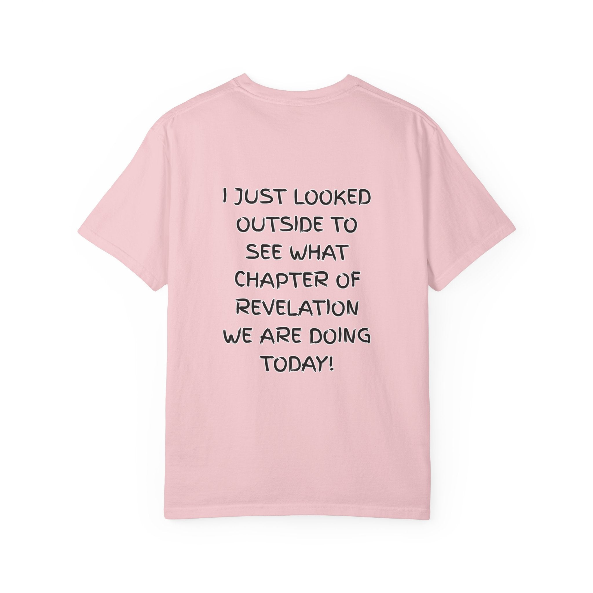 What Chapter of Revelation T-shirt – I Looked Outside My Window Christian T-shirt for End Times Humor & Faith Printify