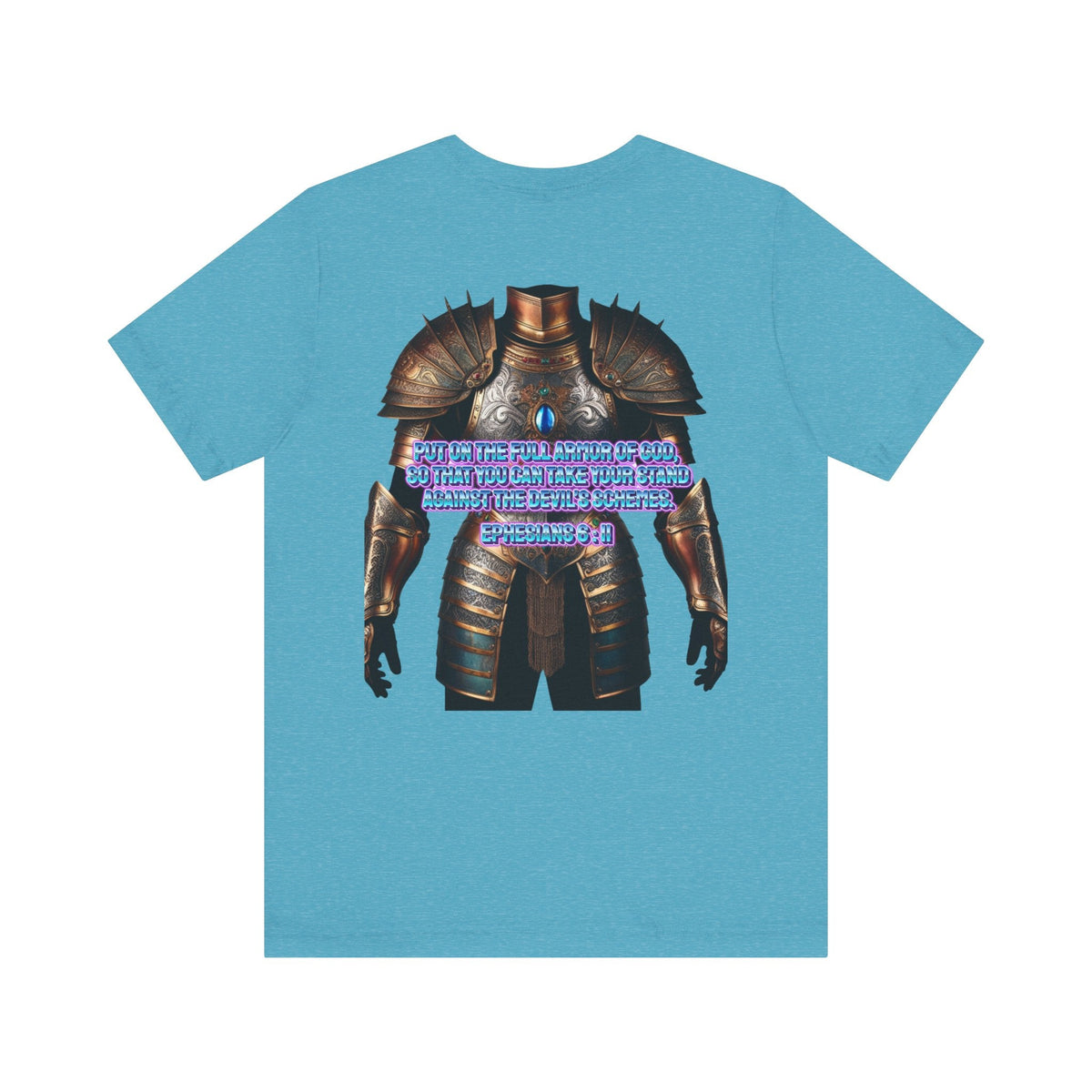 Religious Graphic Tee with Armor Of God Design Unisex Jersey Short Sleeve Tee Printify