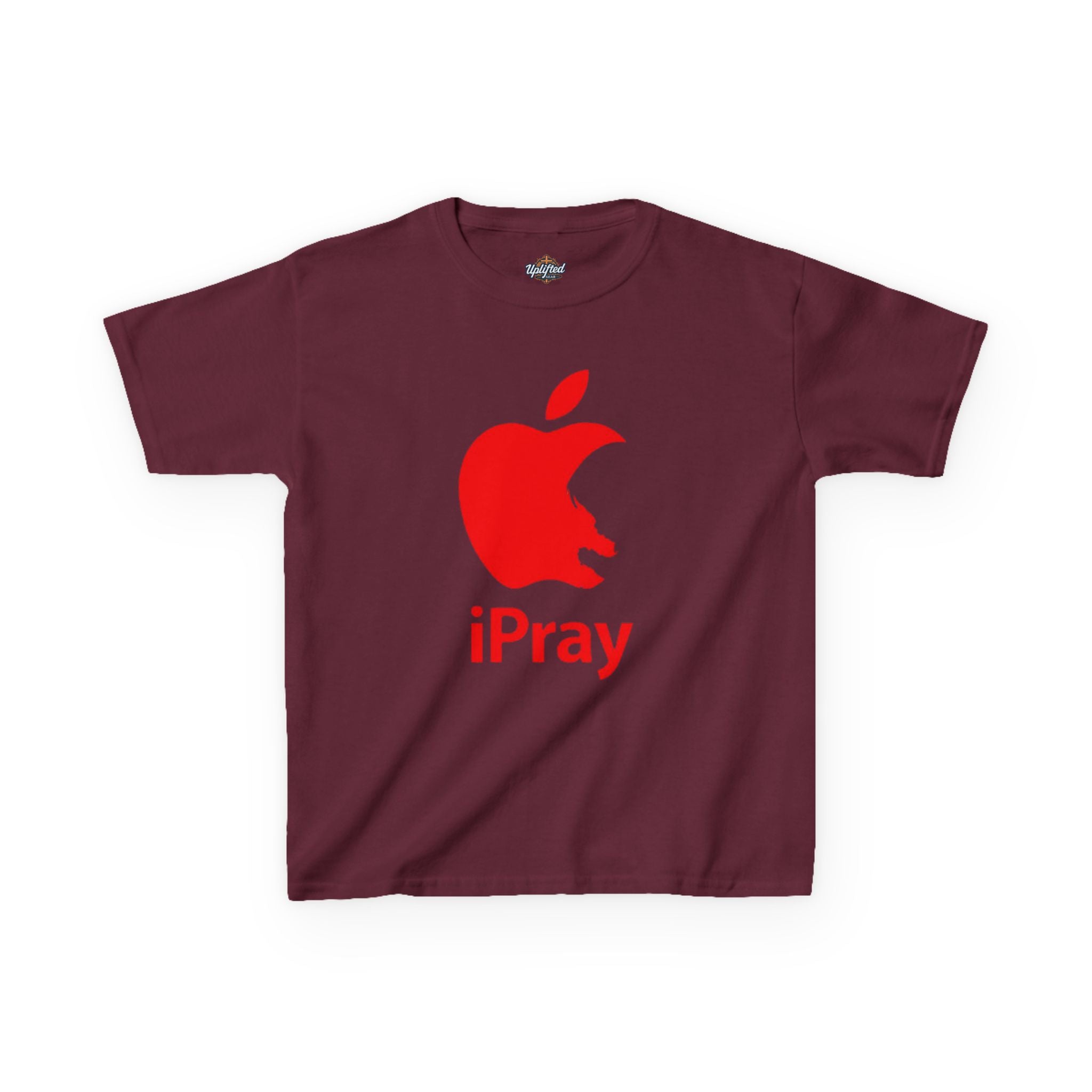 Kids Graphic Tee — Red iPray Logo Prayer Shirt for Children Printify