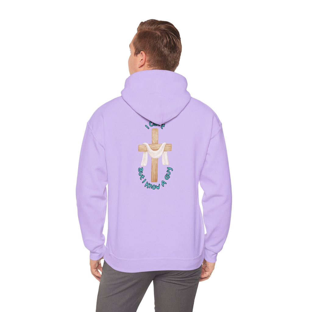 I Can’t, But I Know a Guy Hoodie – Jesus Cross Christian Hoodie for Cozy Faith Printify