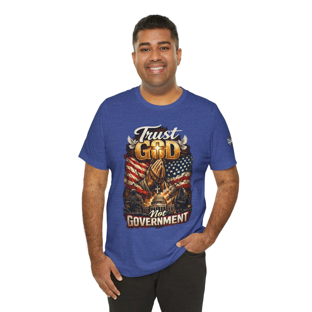 Trust God Not Government T-Shirt — Vintage Patriotic Christian Tee Printify