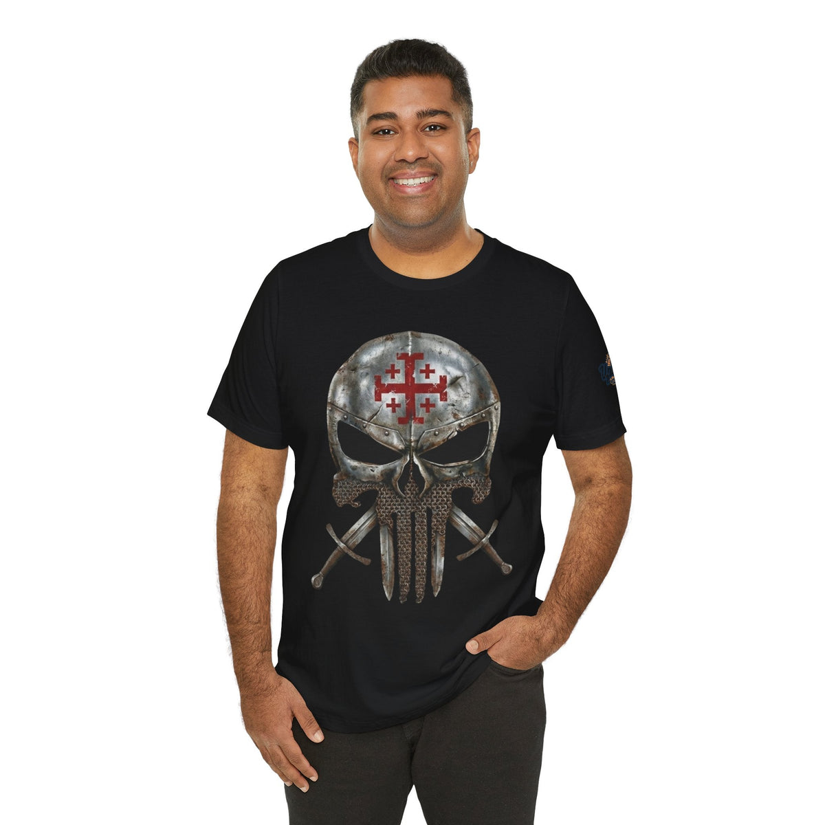 Crusader Knight Christian Skull T-shirt - Warrior Armor of God T-shirt Printify