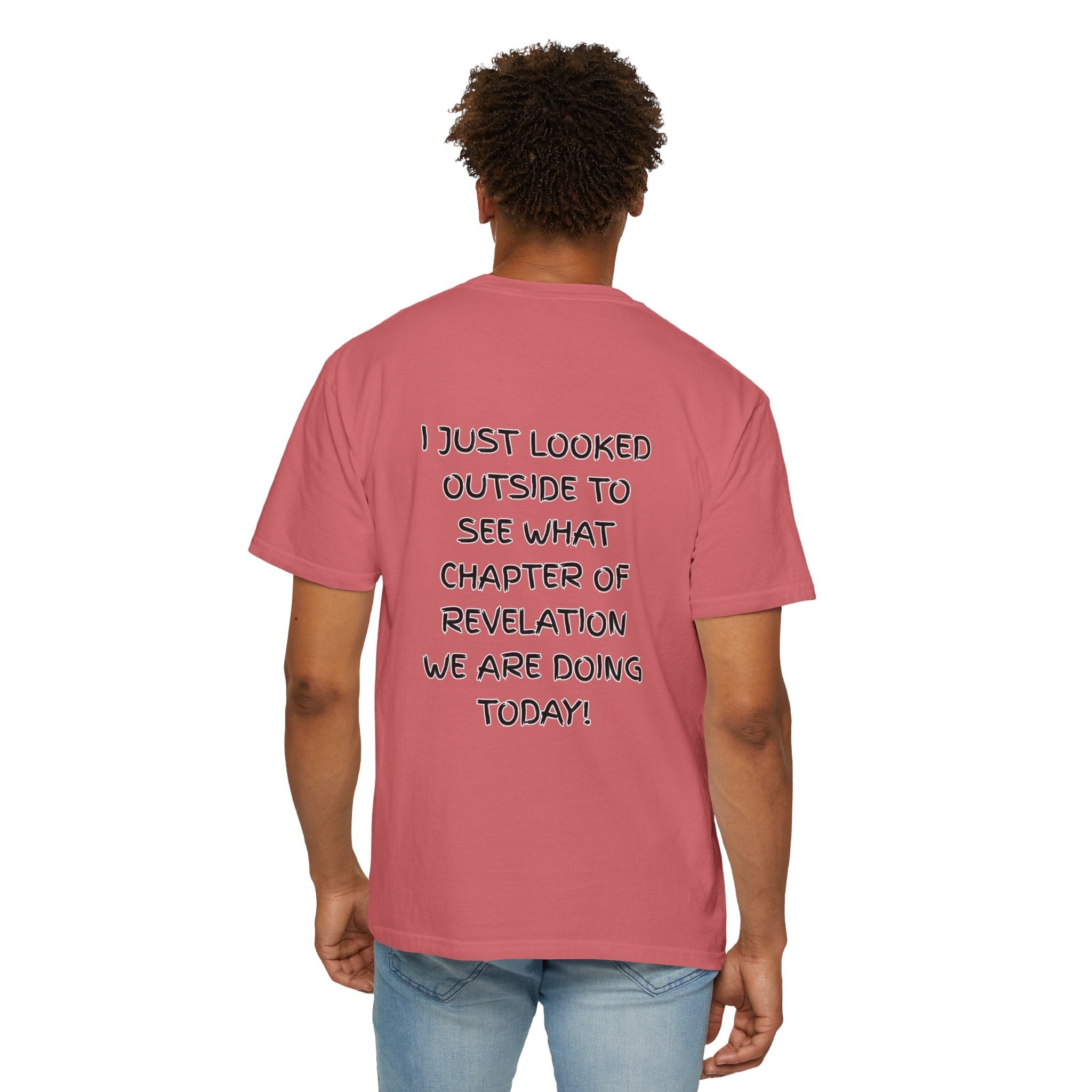 What Chapter of Revelation T-shirt – I Looked Outside My Window Christian T-shirt for End Times Humor & Faith Printify