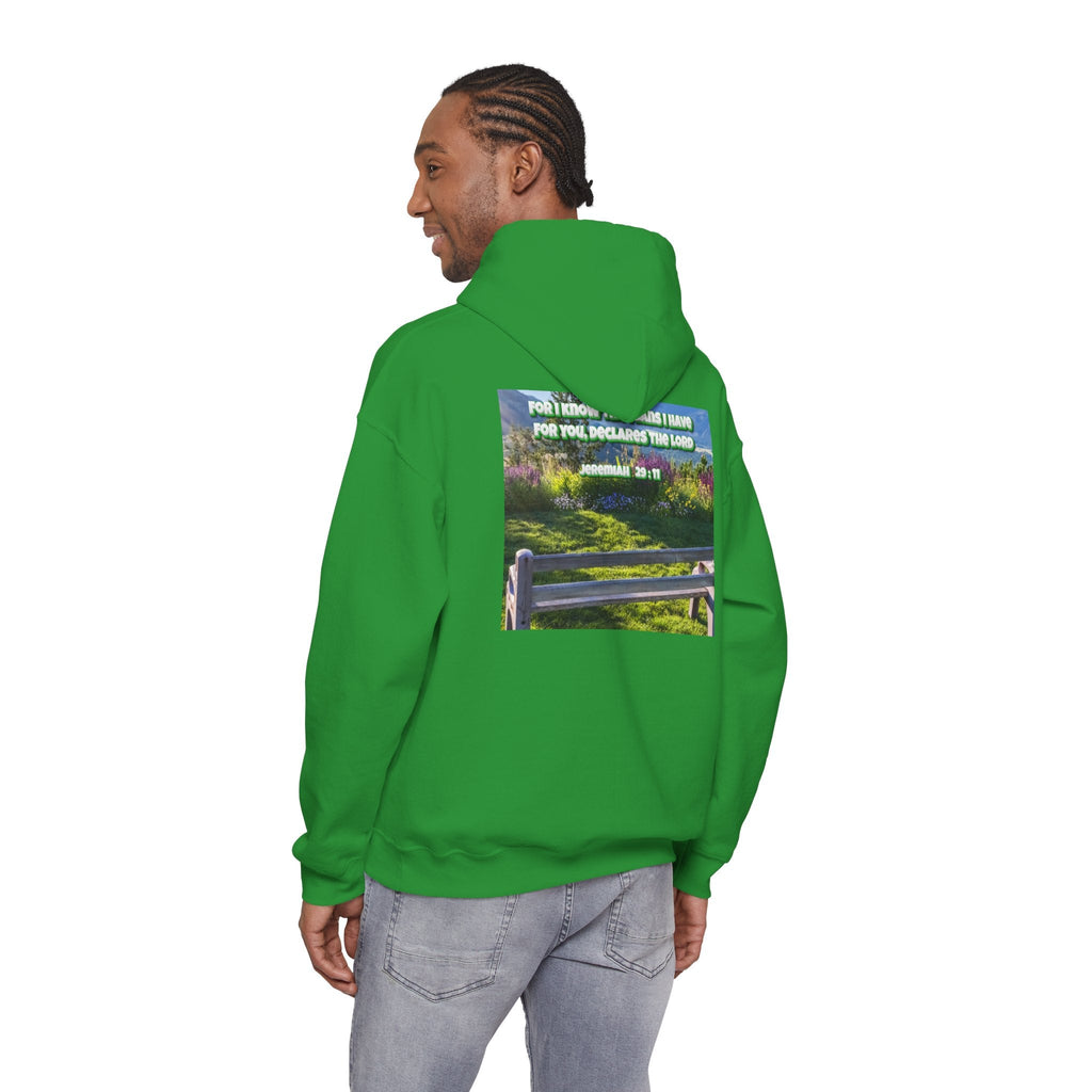 Bible Verse Unisex Heavy Blend™ Hooded Sweatshirt - Jeremiah 29 : 11 Printify