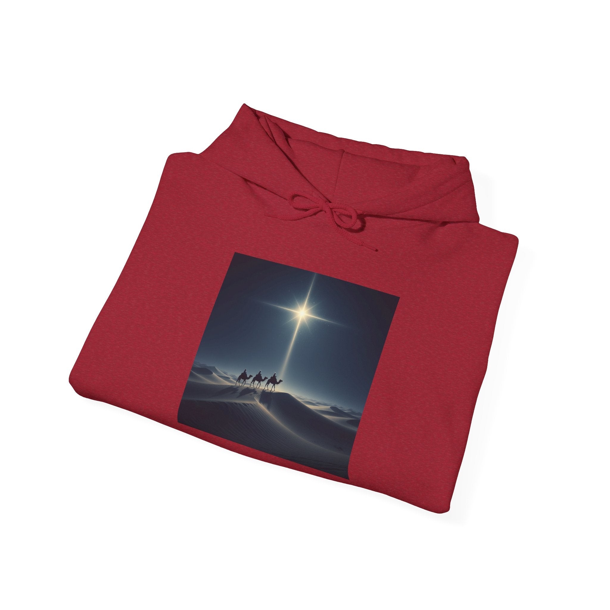 3 Wise Men Hoodie – Magi Camels Nativity Journey Christian Christmas Sweatshirt for Epiphany Faith & Holy Night Printify