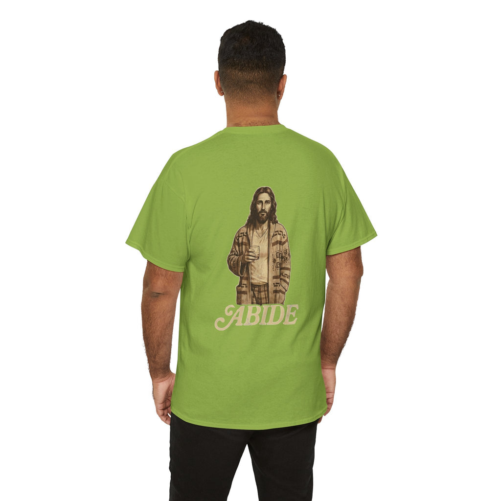 Abide Vintage Jesus Tee — "The Dude" Graphic Christian T-Shirt Printify