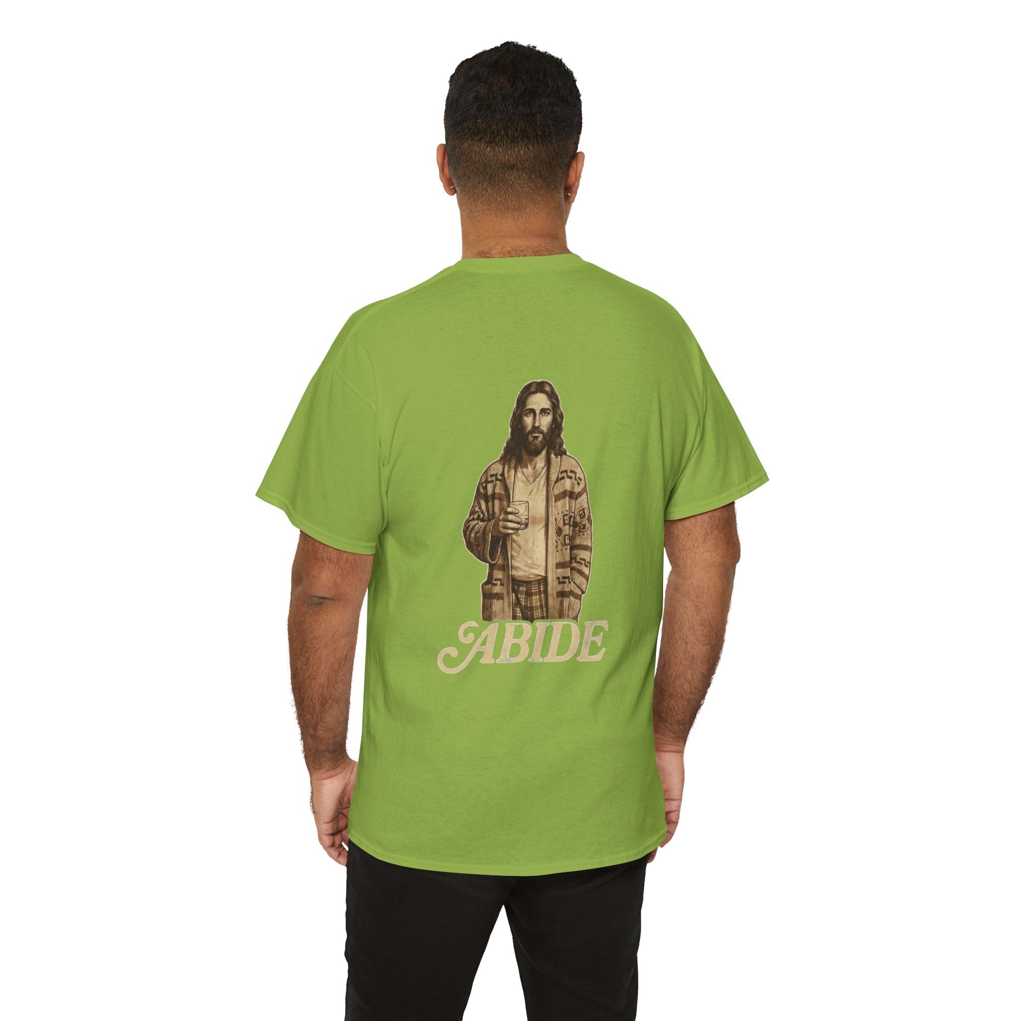Abide Vintage Jesus Tee — "The Dude" Graphic Christian T-Shirt Printify