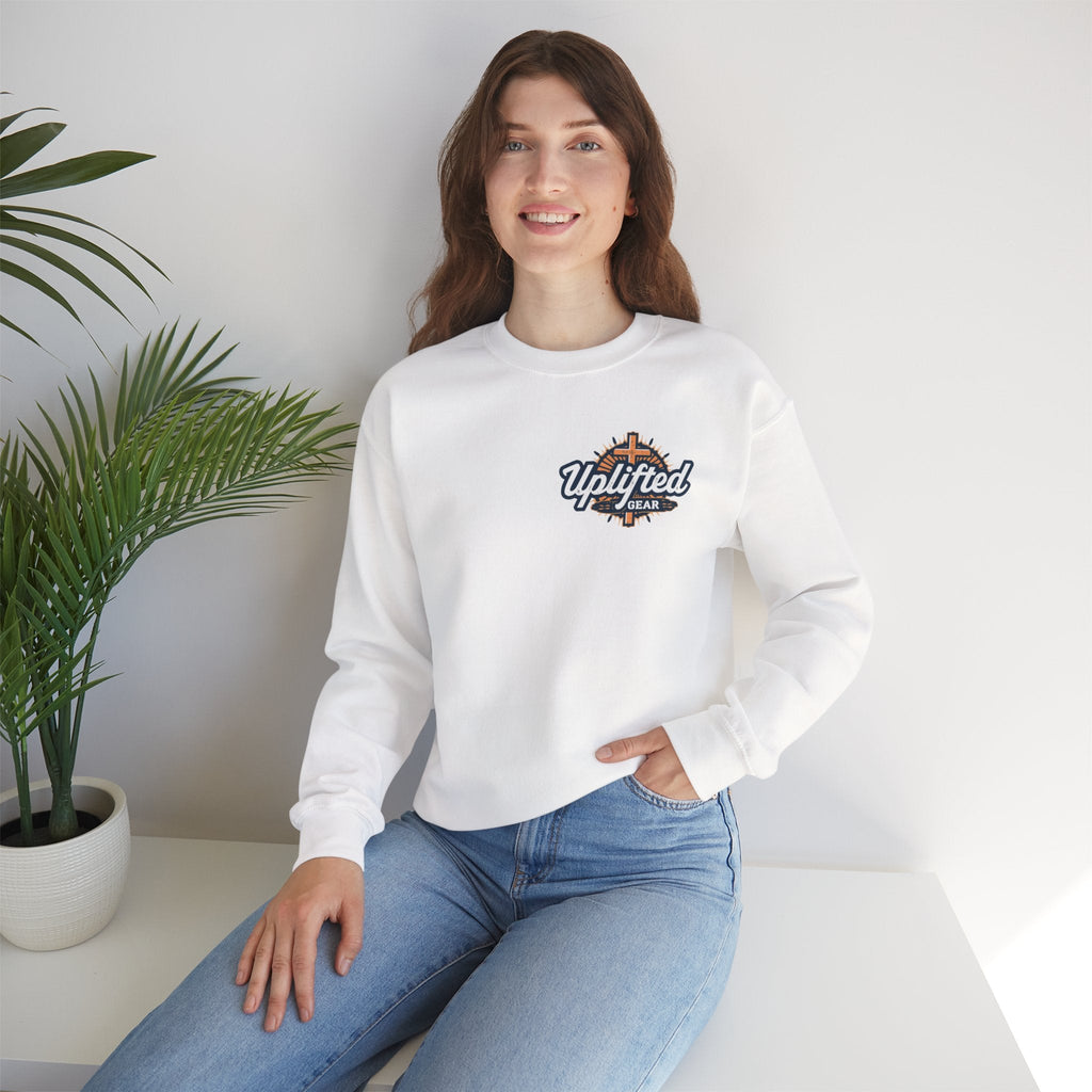 Trust in The Lord Proverbs 3:5-6 Biblical Design Crewneck Sweatshirt Printify