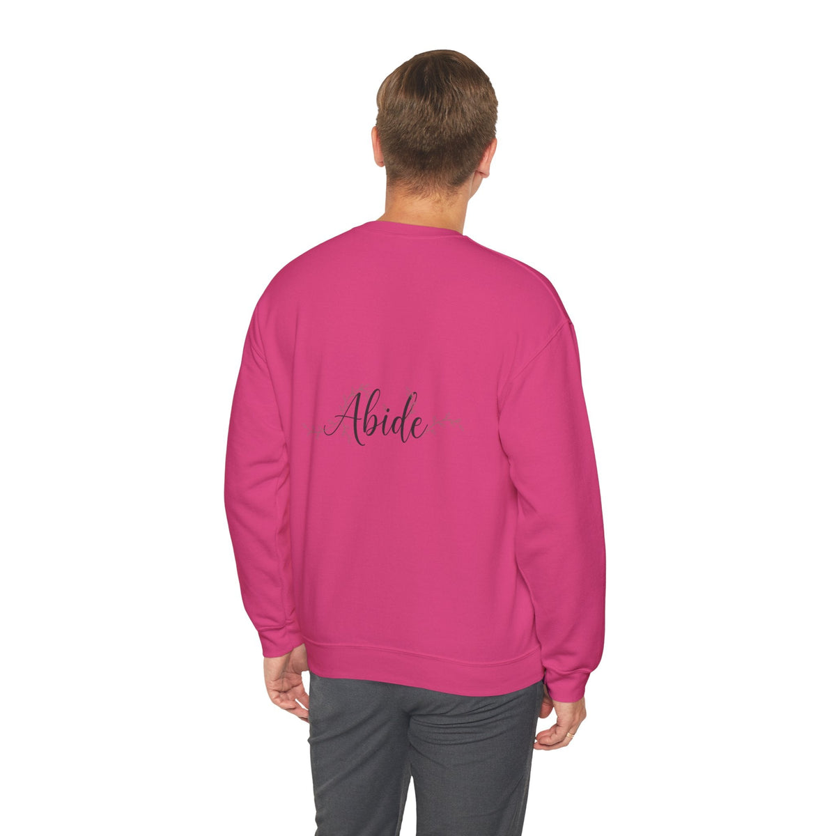 Abide Sweatshirt – Vine Wrapped John 15:5 Christian Sweatshirt for Cozy Devotion Printify