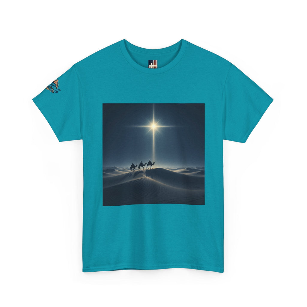 3 Wise Men T-shirt – Magi Camels Nativity Journey Christian Christmas T-shirt for Epiphany Faith & Holy Night Printify