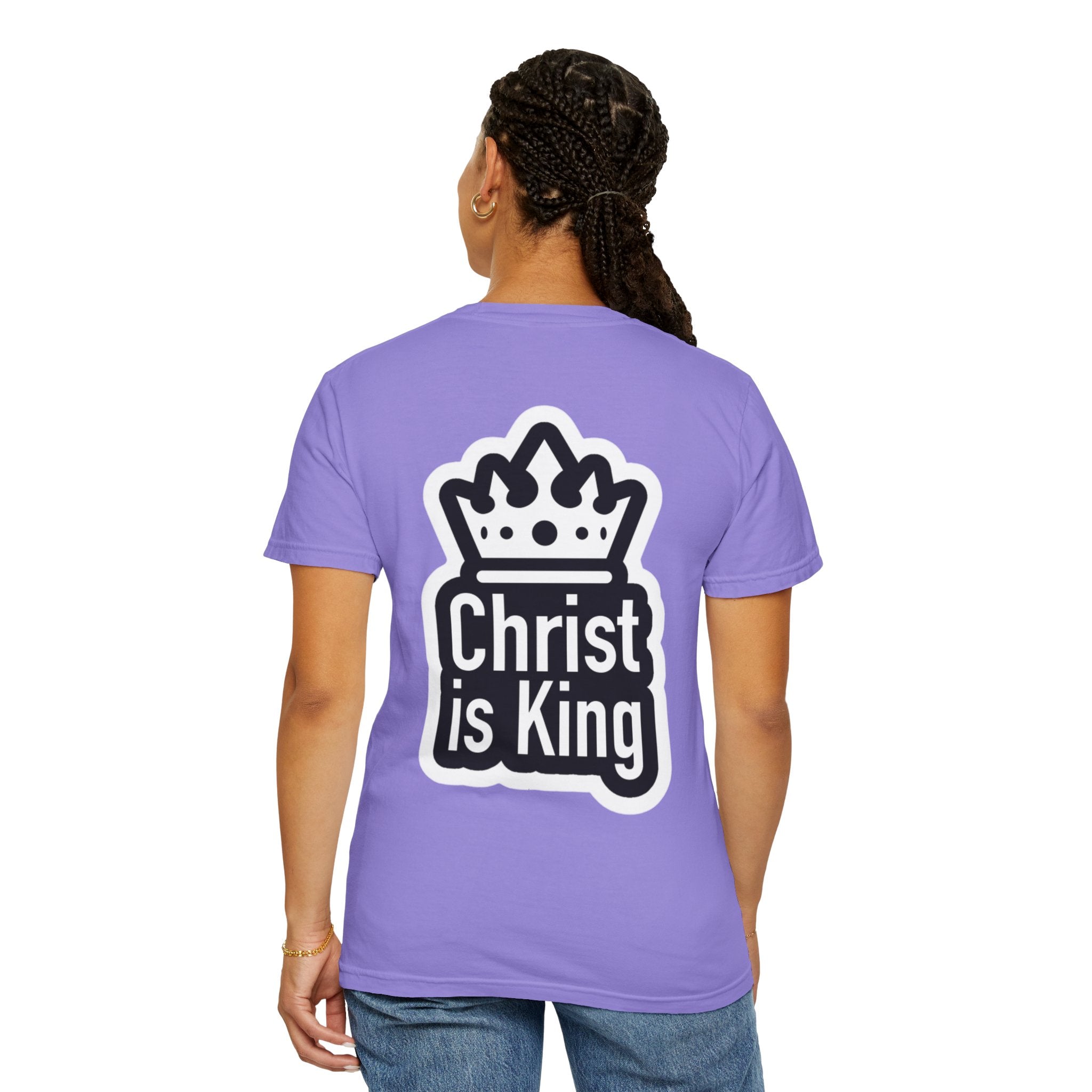 Christ is King T-Shirt – Bold Crown & Cross Christian Tee for Unashamed Faith Printify