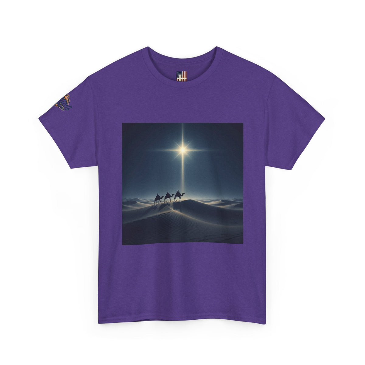 3 Wise Men T-shirt – Magi Camels Nativity Journey Christian Christmas T-shirt for Epiphany Faith & Holy Night Printify