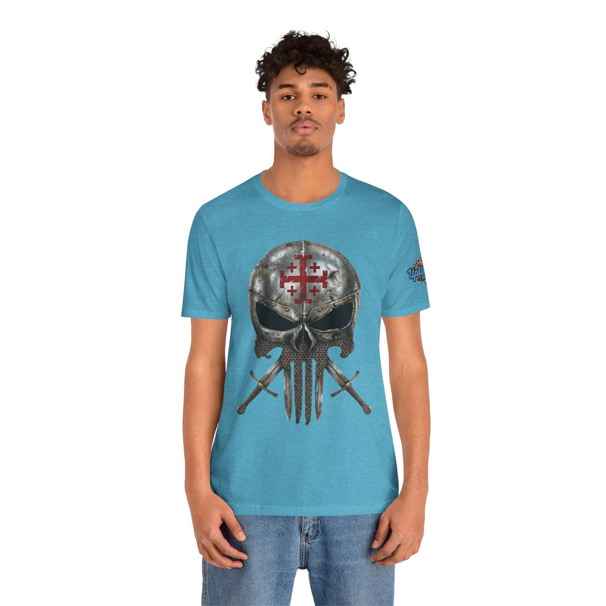 Crusader Knight Christian Skull T-shirt - Warrior Armor of God T-shirt Printify