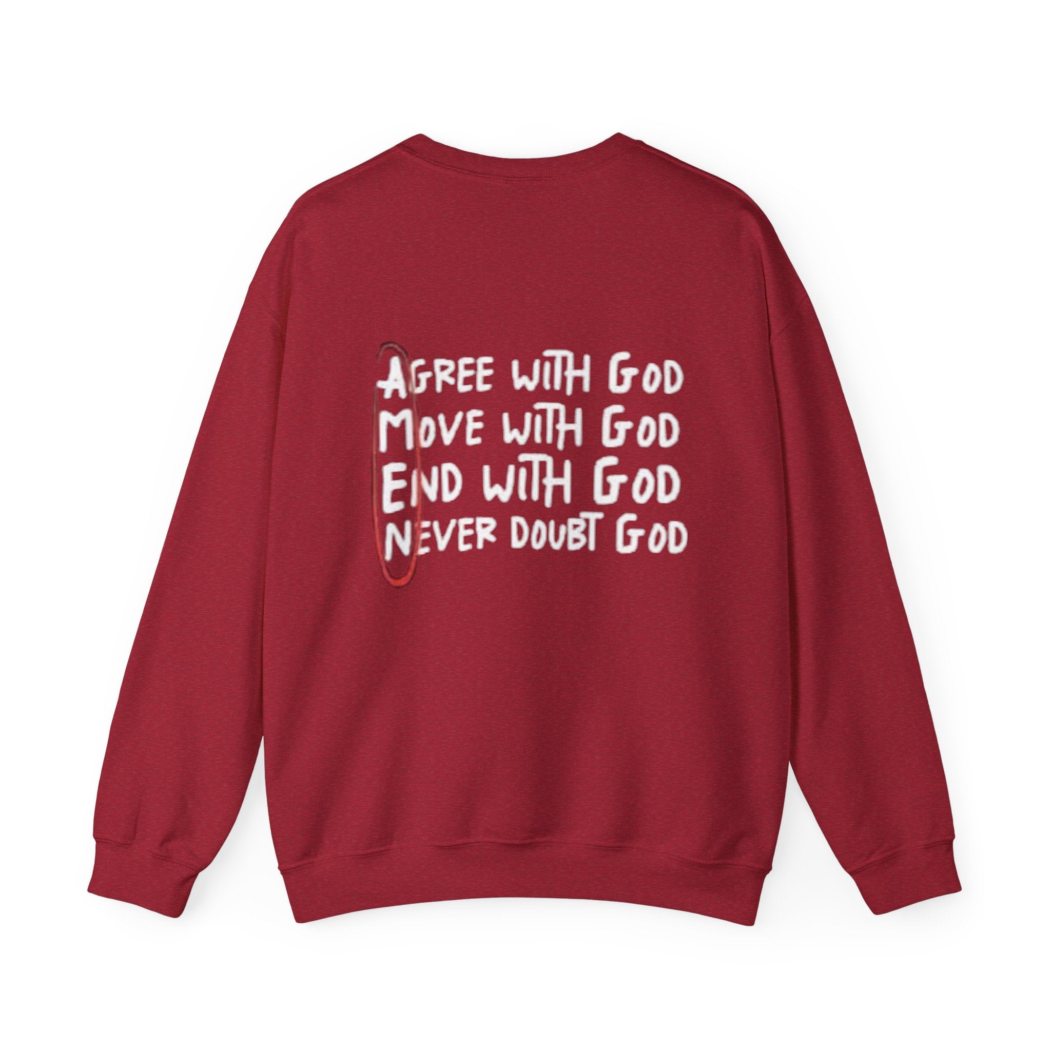 AMEN Acronym Sweatshirt – Always Agree with God Move with God End with God Never Doubt God Christian Hoodie for Unwavering Faith Printify