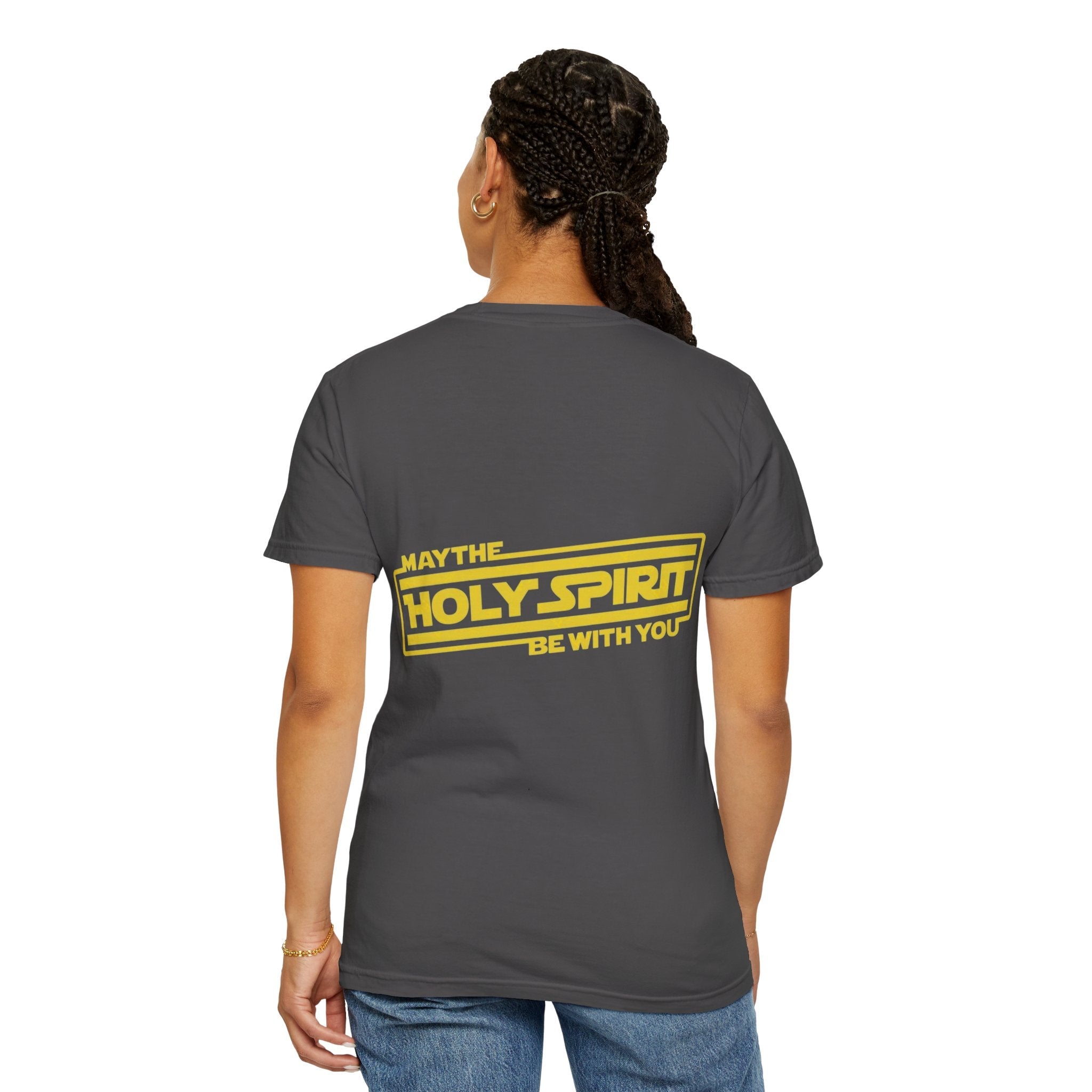 May the Holy Spirit Be With You T-shirt - Christian Star Wars Parody T-shirt Printify