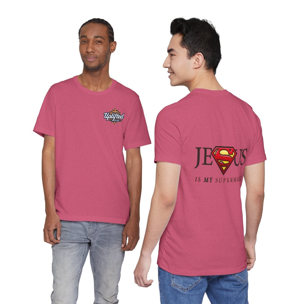 Jesus Is My Superhero T-Shirt — Faith-Based Superman-Inspired Tee Printify
