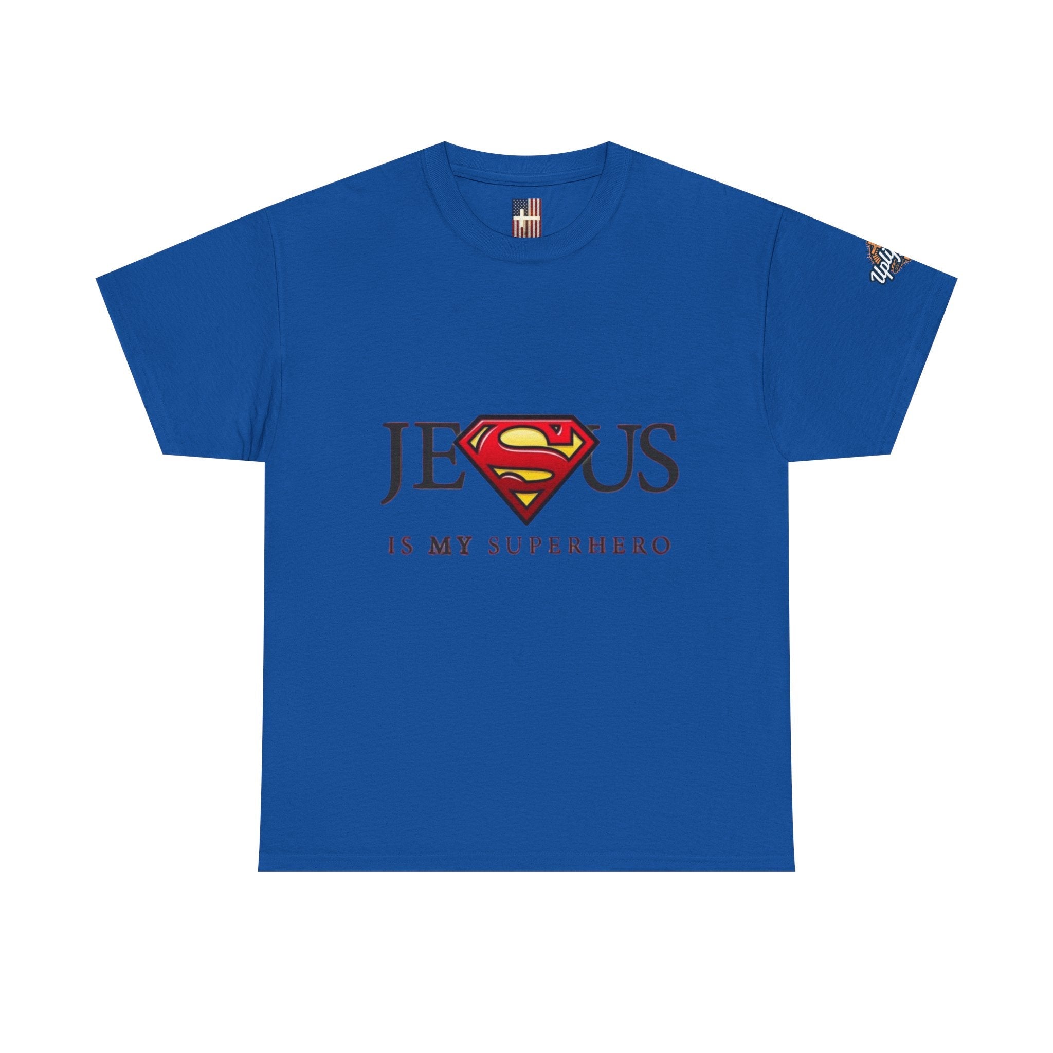 Jesus Is My Superhero T-Shirt — Faith-Based Superman-Inspired Tee Printify