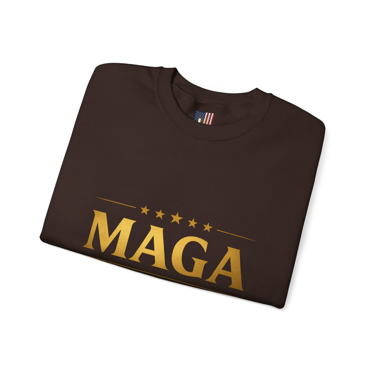 Sweatshirt — "MAGA Make America Godfearing Again" Gold Logo Crewneck Printify
