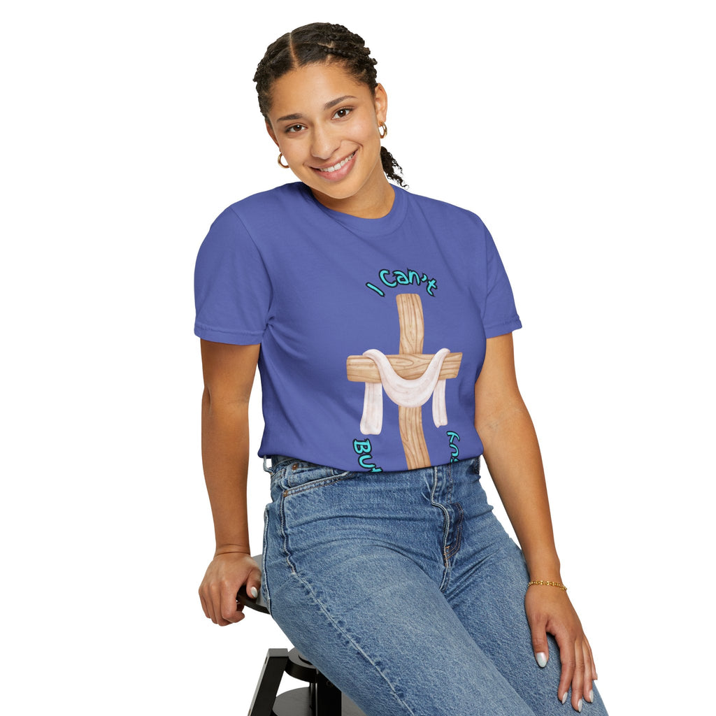 I Can’t, But I Know a Guy T-Shirt – Jesus Cross Christian Tee for Faithful Humor Printify
