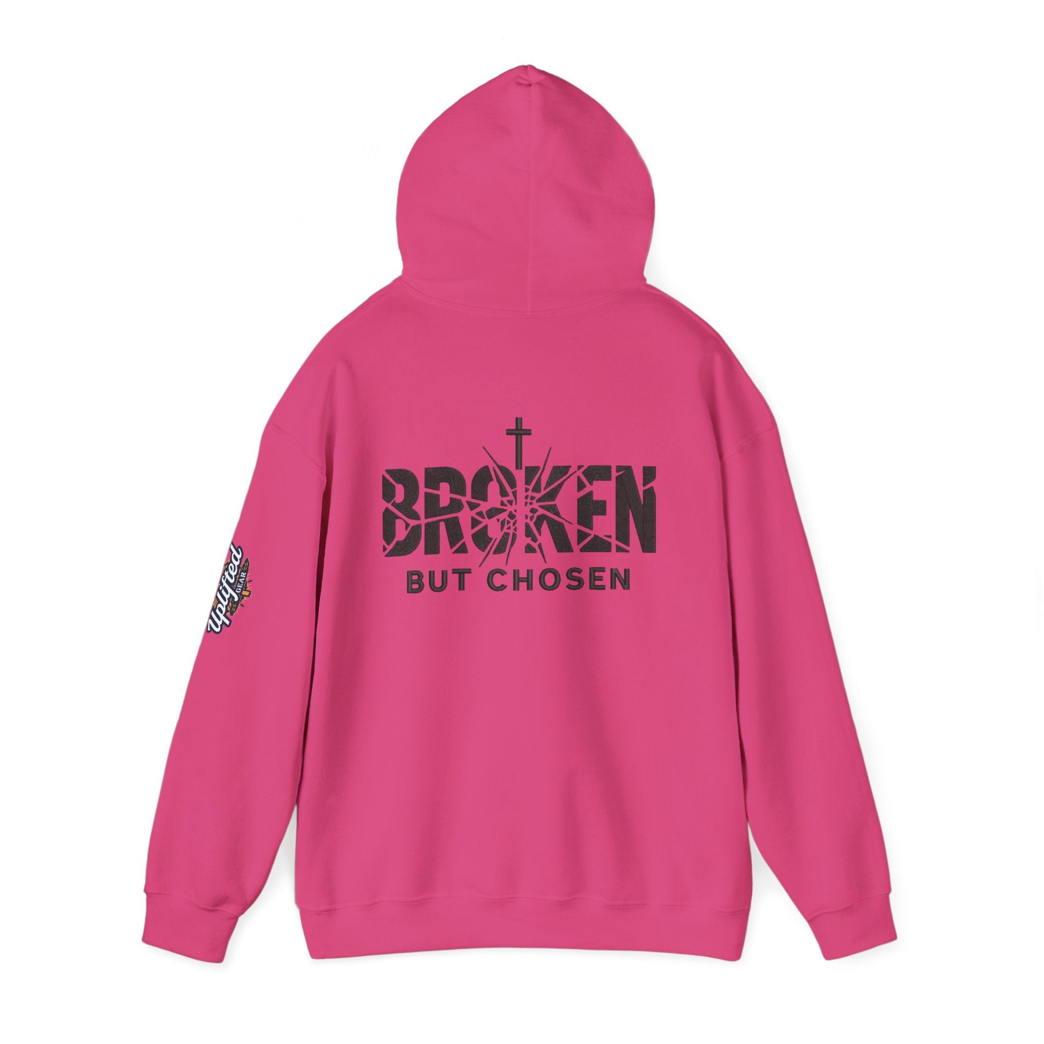 Broken But Chosen Hoodie — Christian Faith Graphic Sweatshirt Printify