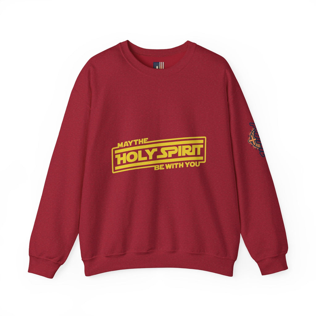 May the Holy Spirit Be With You Sweatshirt - Christian Star Wars Parody Sweatshirt Printify