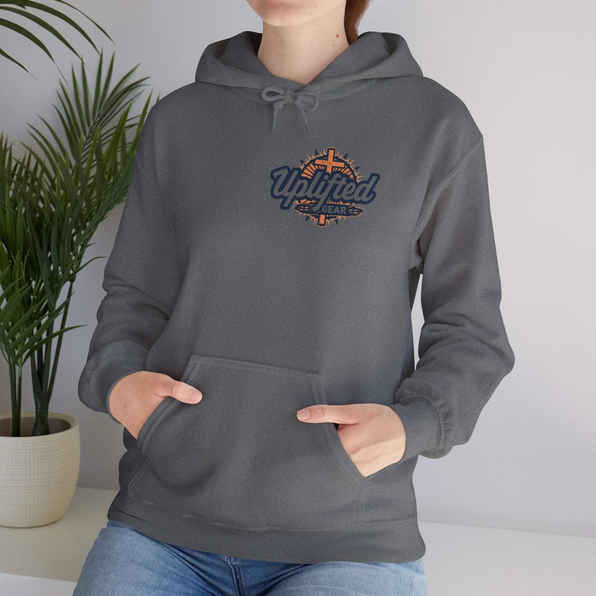 Walk by Faith, Not by Sight Hoodie – Moonlit Footprints Christian Hoodie for Cozy Nights Printify