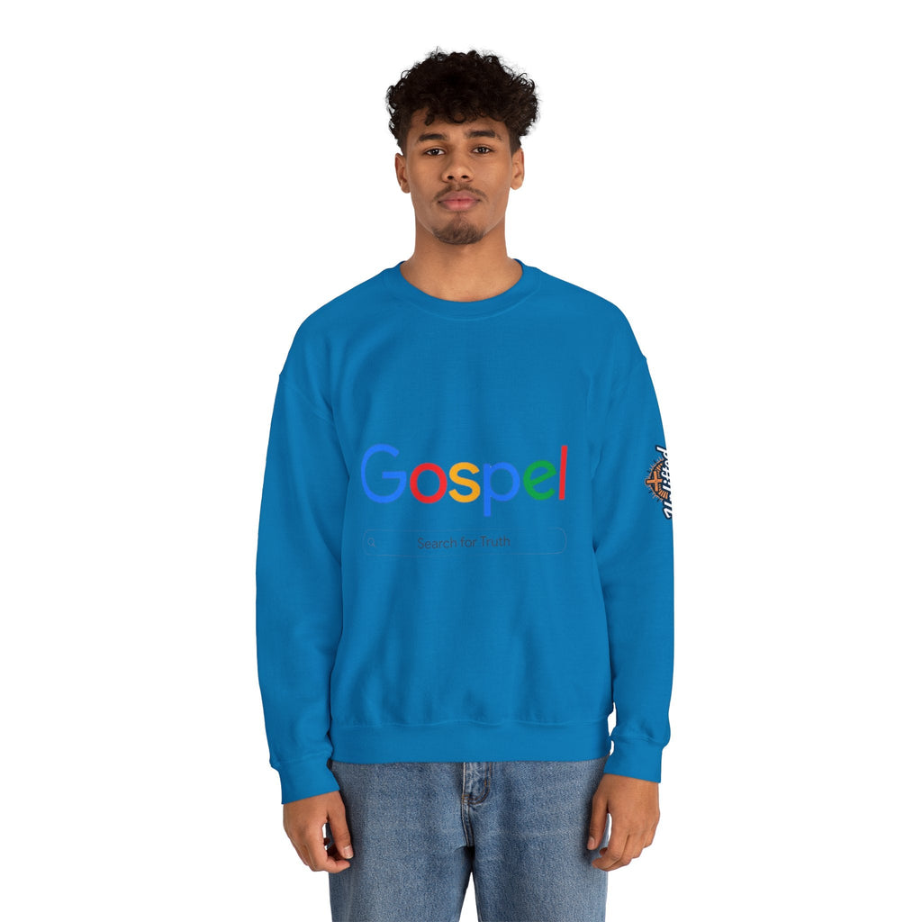 Gospel Graphic Sweatshirt — "Gospel" Colorful Logo Christian Sweatshirt Printify