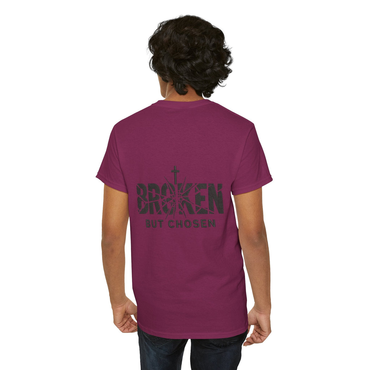 Broken But Chosen T-Shirt — Inspirational Faith Graphic Tee Printify