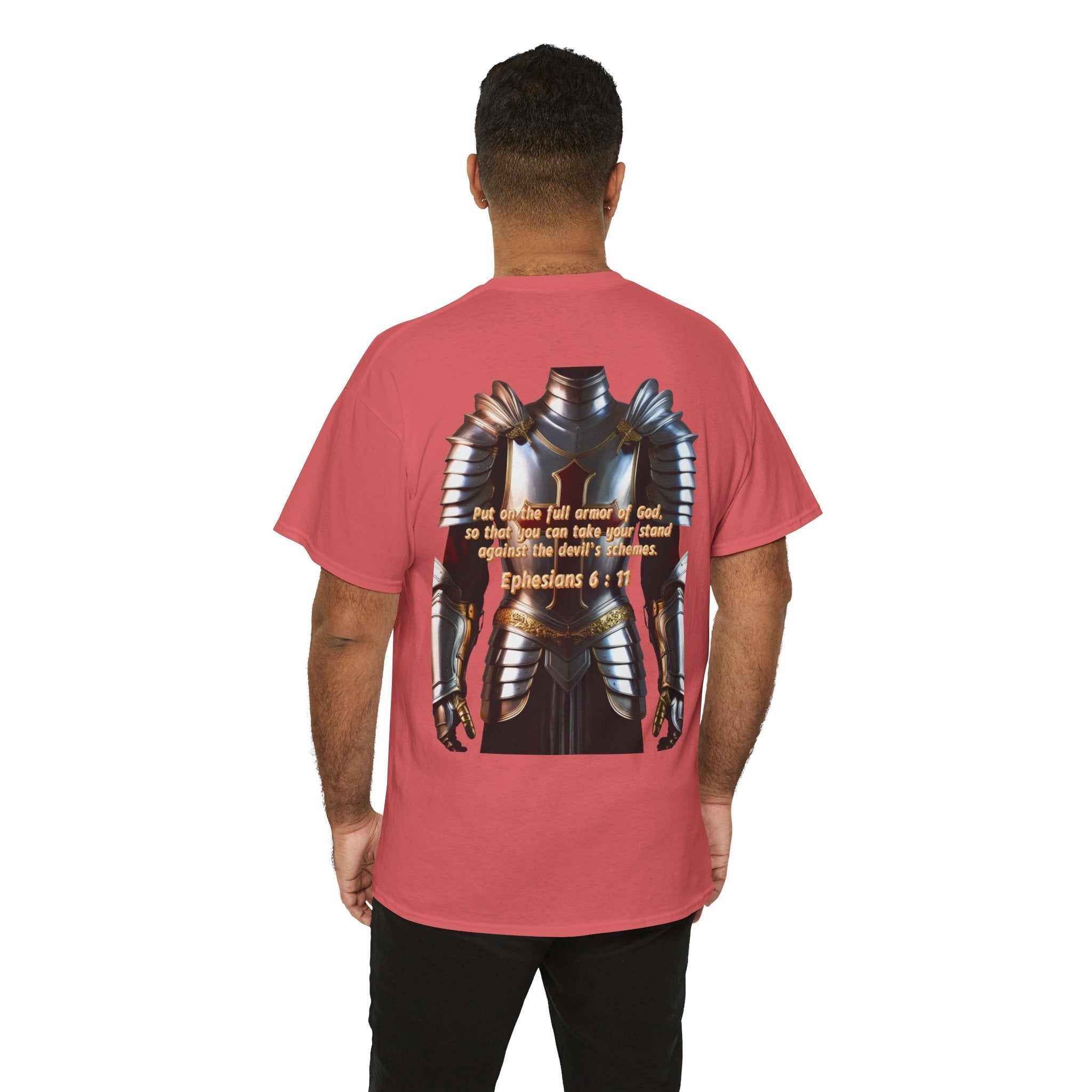 Religious Graphic Armor Of God Design - Unisex Heavy Cotton Tee Printify