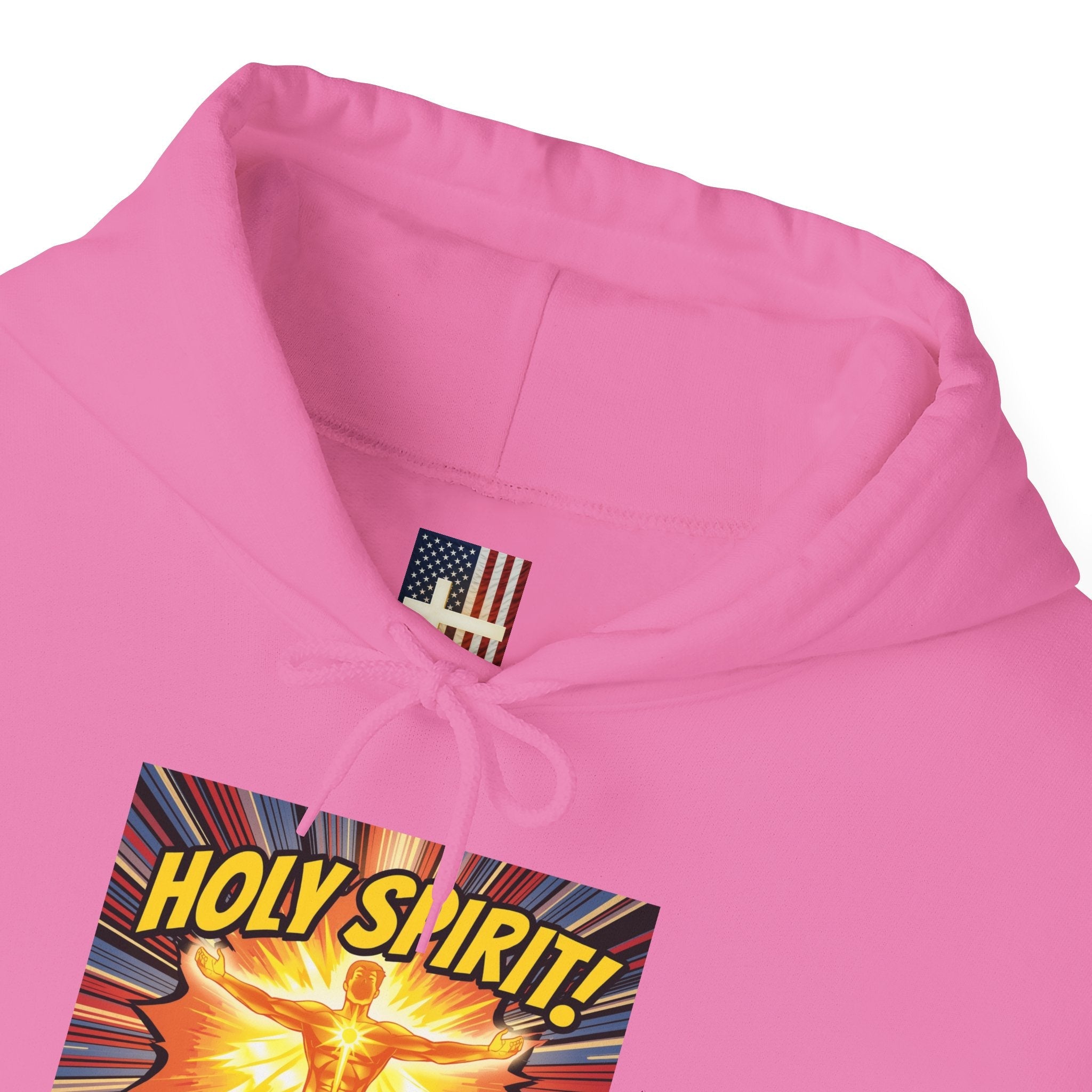Holy Spirit Activate Hoodie – Superhero Christian Sweatshirt with Vibrant Power-Up Design for Faith-Fueled Boldness Printify