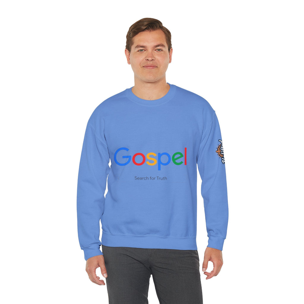 Gospel Graphic Sweatshirt — "Gospel" Colorful Logo Christian Sweatshirt Printify