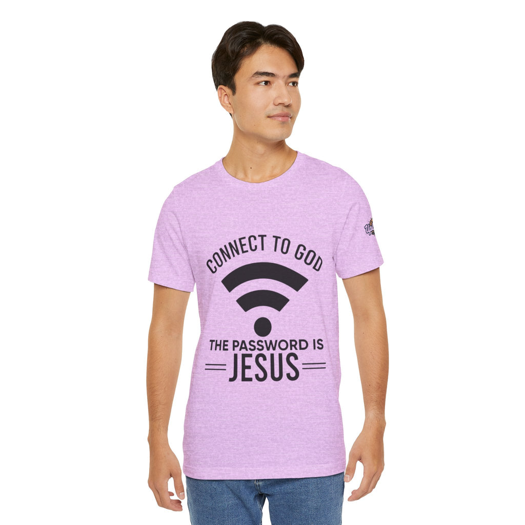 Connect to God T-shirt - WIFI Password is Jesus - Funny Christian Faith T-shirt Printify