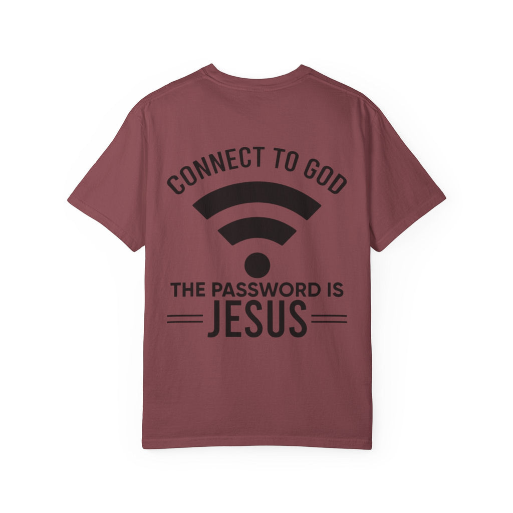 Connect to God T-shirt - WIFI Password is Jesus - Funny Christian Faith T-shirt Printify