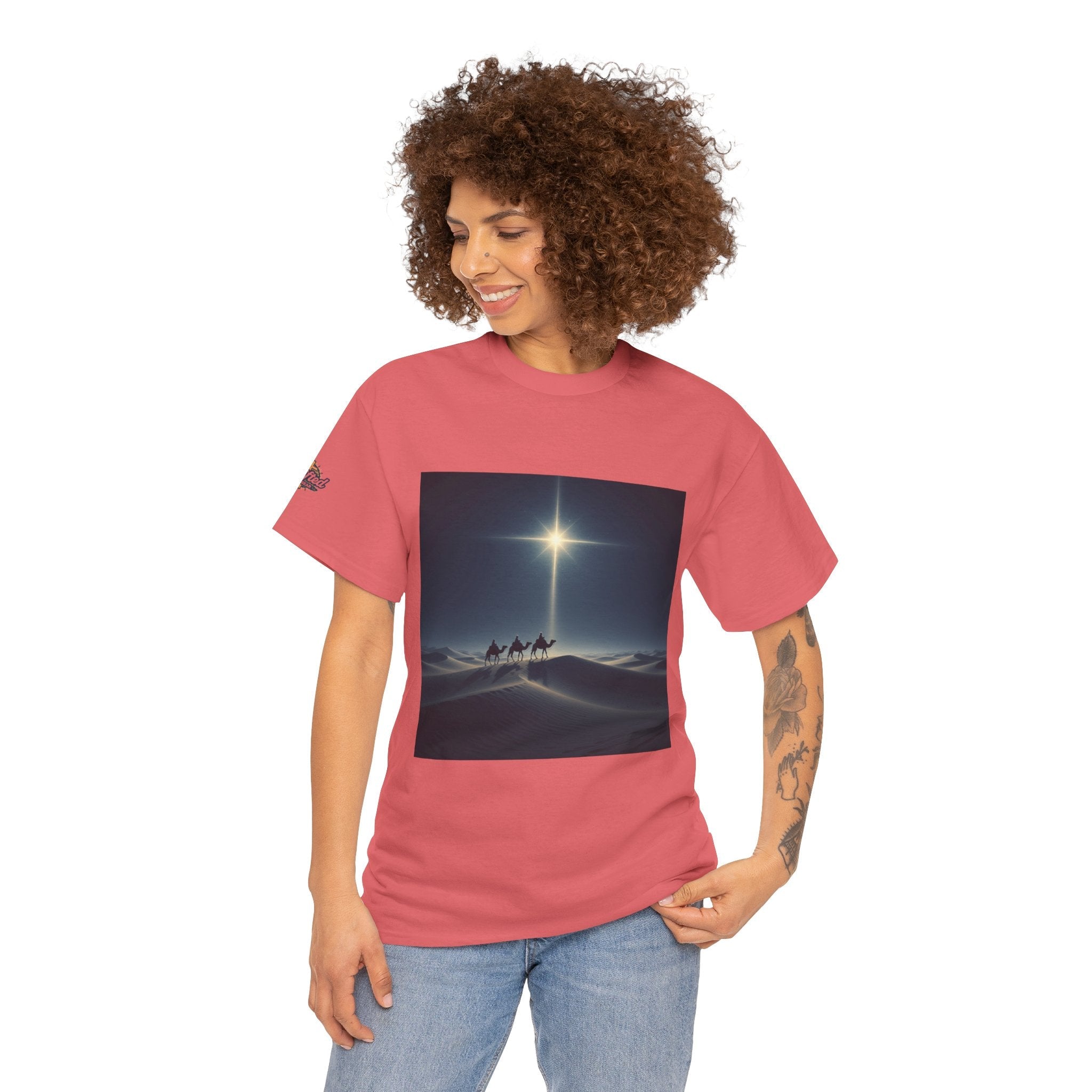 3 Wise Men T-shirt – Magi Camels Nativity Journey Christian Christmas T-shirt for Epiphany Faith & Holy Night Printify