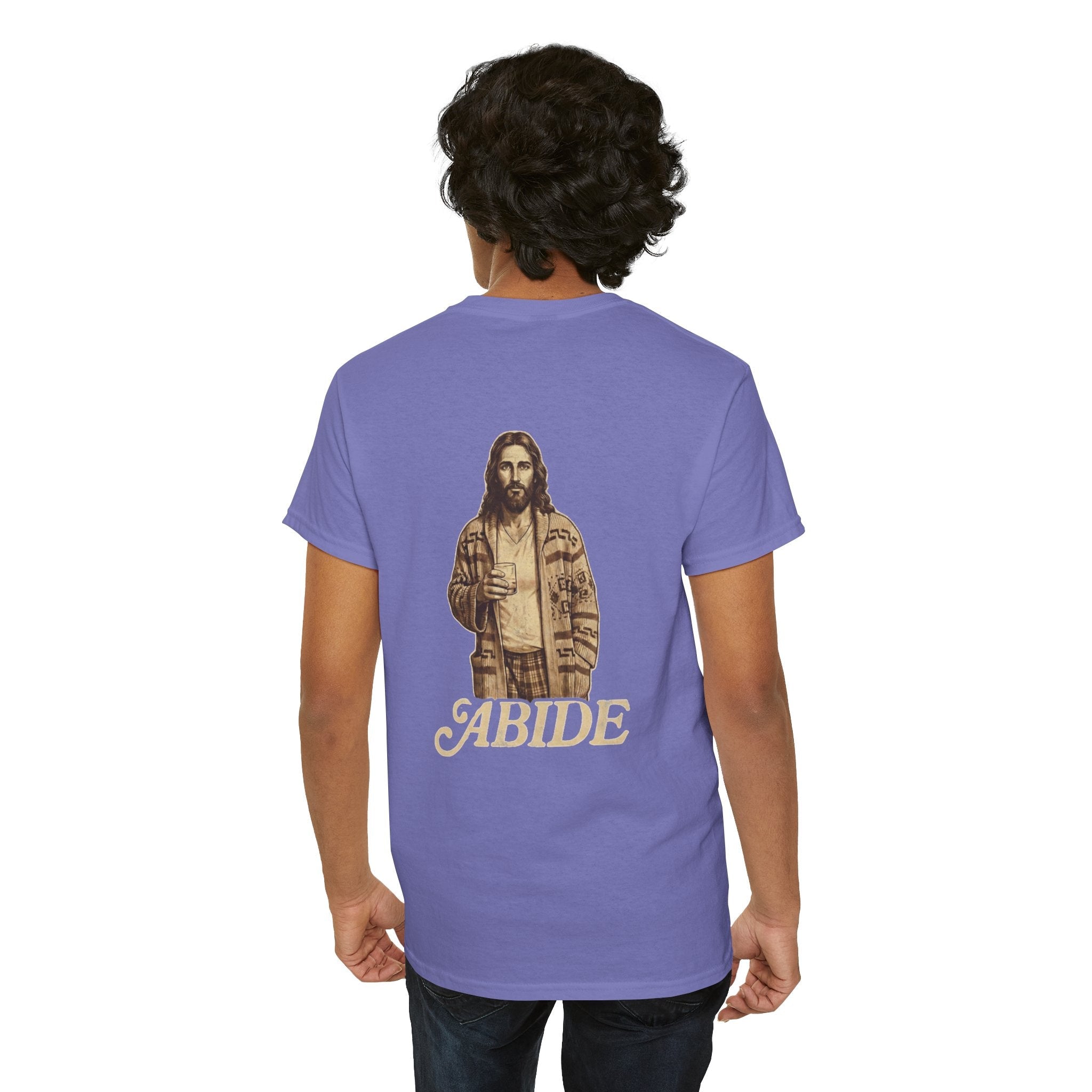 Abide Vintage Jesus Tee — "The Dude" Graphic Christian T-Shirt Printify