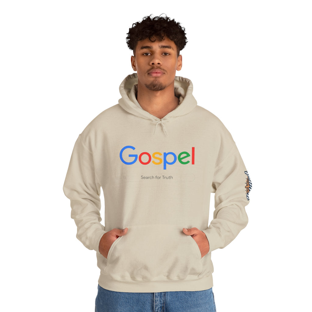Gospel Hoodie — "Search for Truth" Christian Faith Pullover Printify