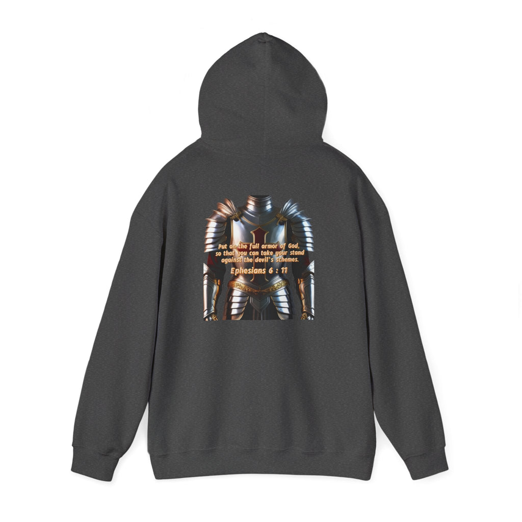 Religious Graphic Armor Of God Design - Unisex Heavy Blend™ Hooded Sweatshirt Printify
