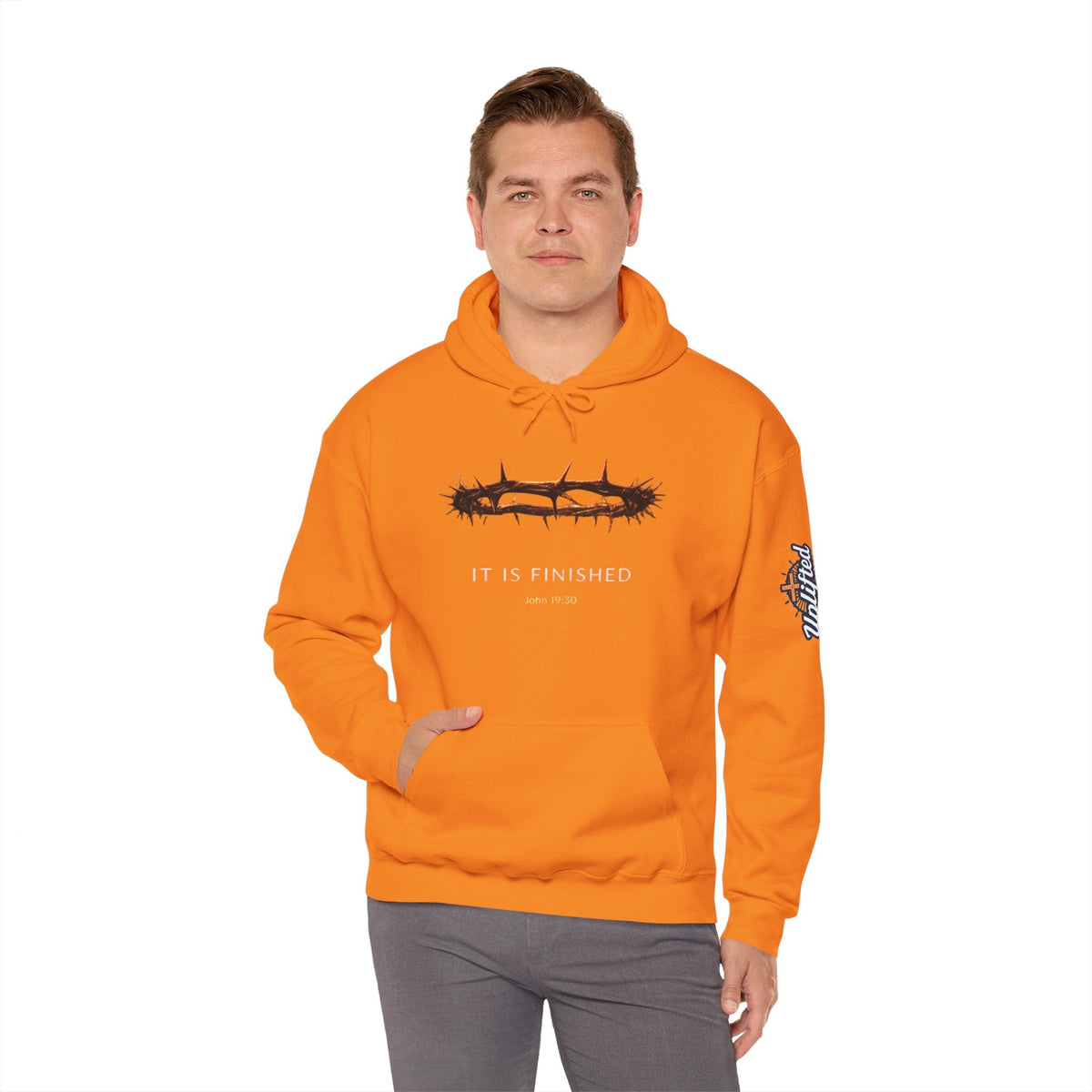 It Is Finished Crown of Thorns Hoodie — Christian John 19:30 Faith Hoodie Printify