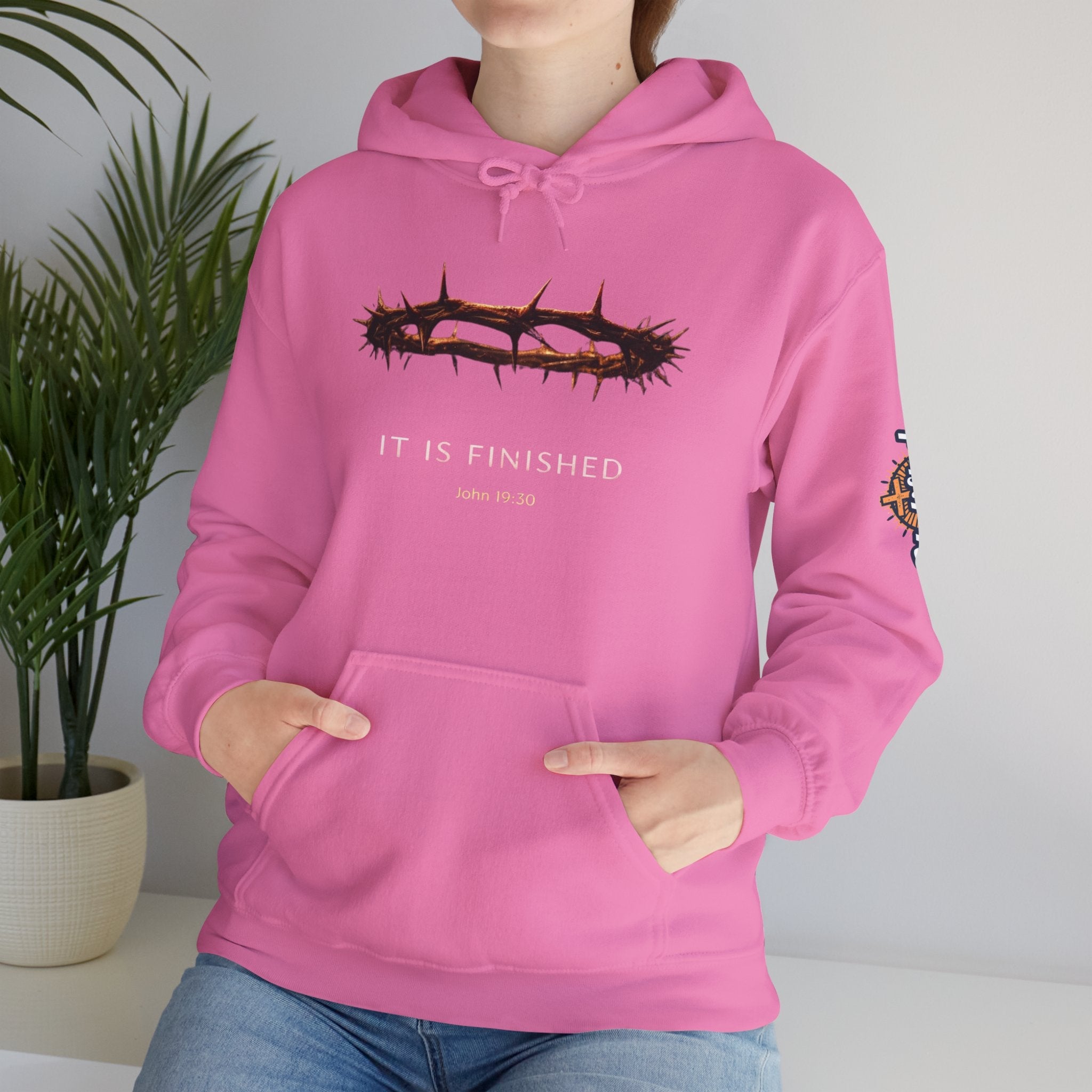 It Is Finished Crown of Thorns Hoodie — Christian John 19:30 Faith Hoodie Printify