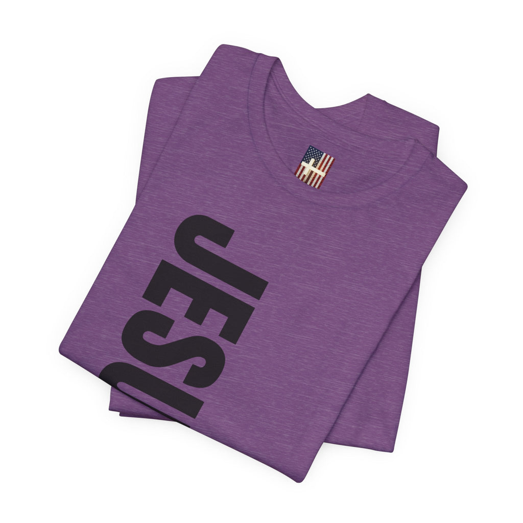 Jesus Is King T-shirt | Modern Typographic Cross Christian T-shirt Printify