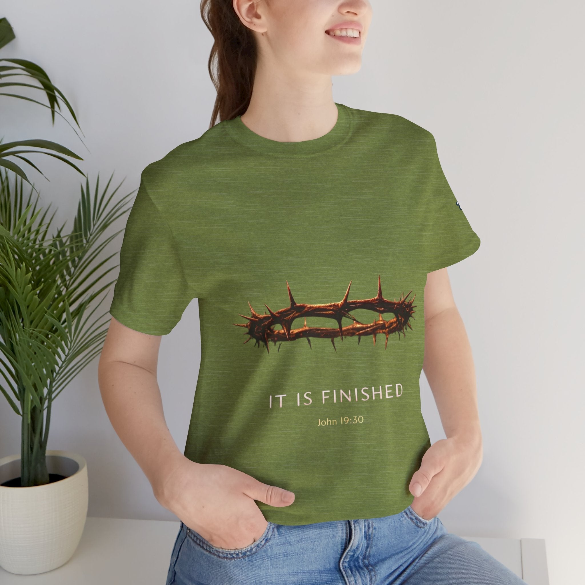 It Is Finished Crown of Thorns Tee — Christian John 19:30 Faith Shirt Printify