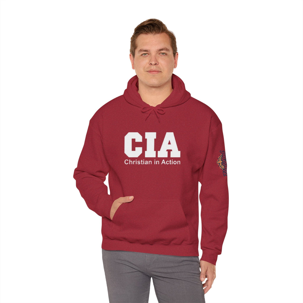 CIA Christian in Action Hoodie - Funny Faith Parody Hoodie - Mission Ready Apparel Printify