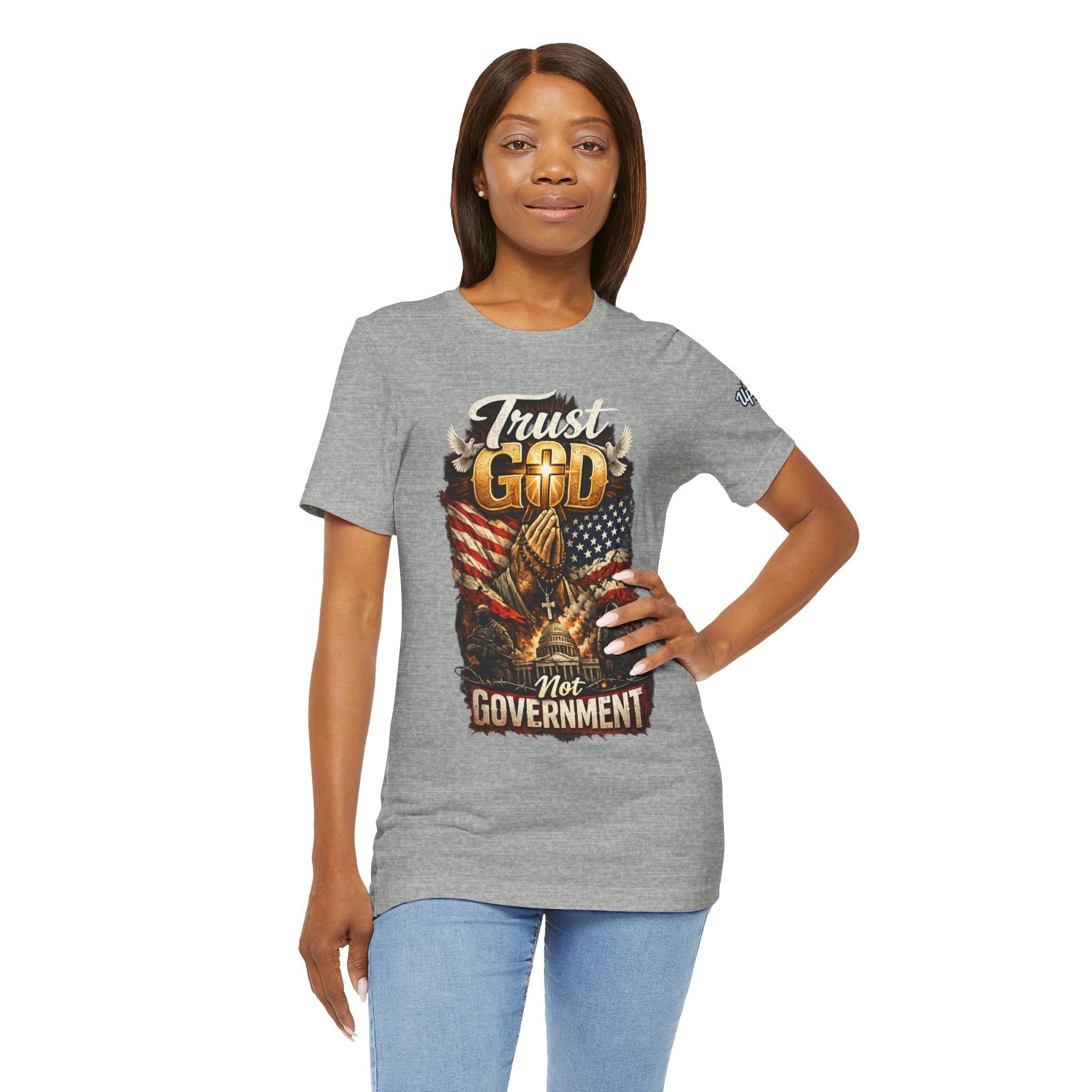 Trust God Not Government T-Shirt — Vintage Patriotic Christian Tee Printify