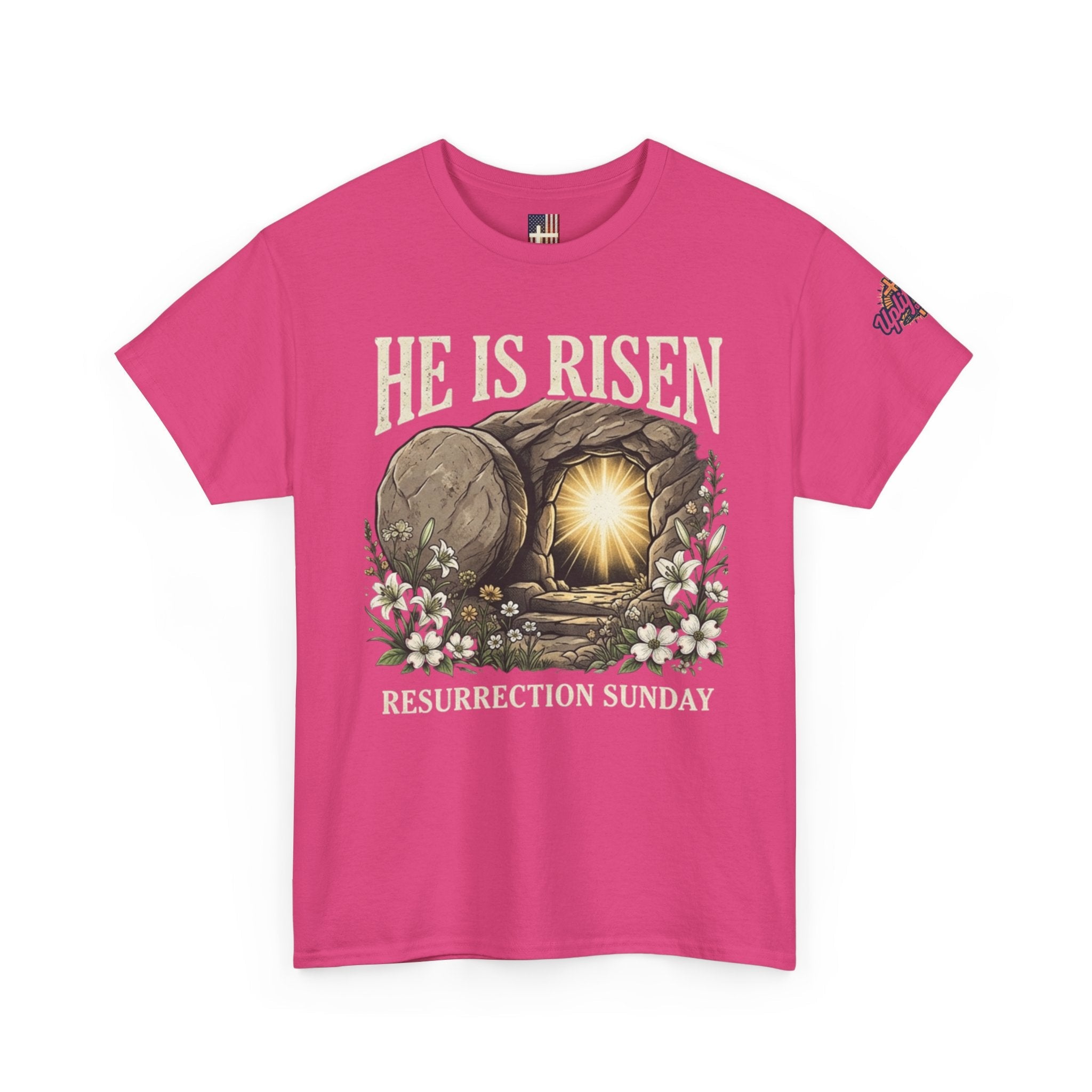 He Is Risen T-Shirt — Jesus Christ Resurrection Easter Tee Printify