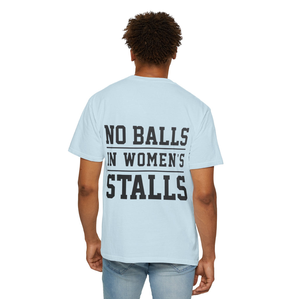 No Balls in Women’s Stalls Graphic Tee — Uplifted Sports Vibe T-Shirt Printify
