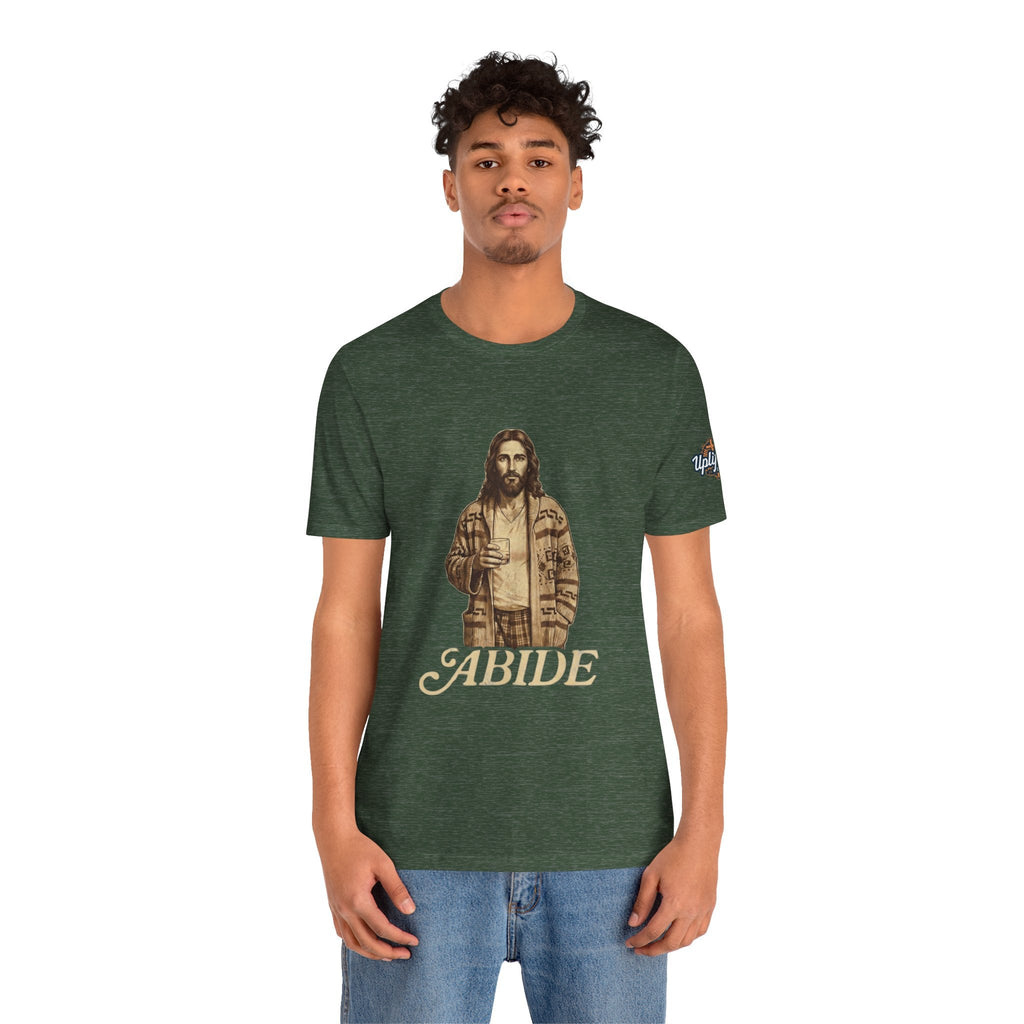 Abide Vintage Jesus Tee — "The Dude" Graphic Christian T-Shirt Printify