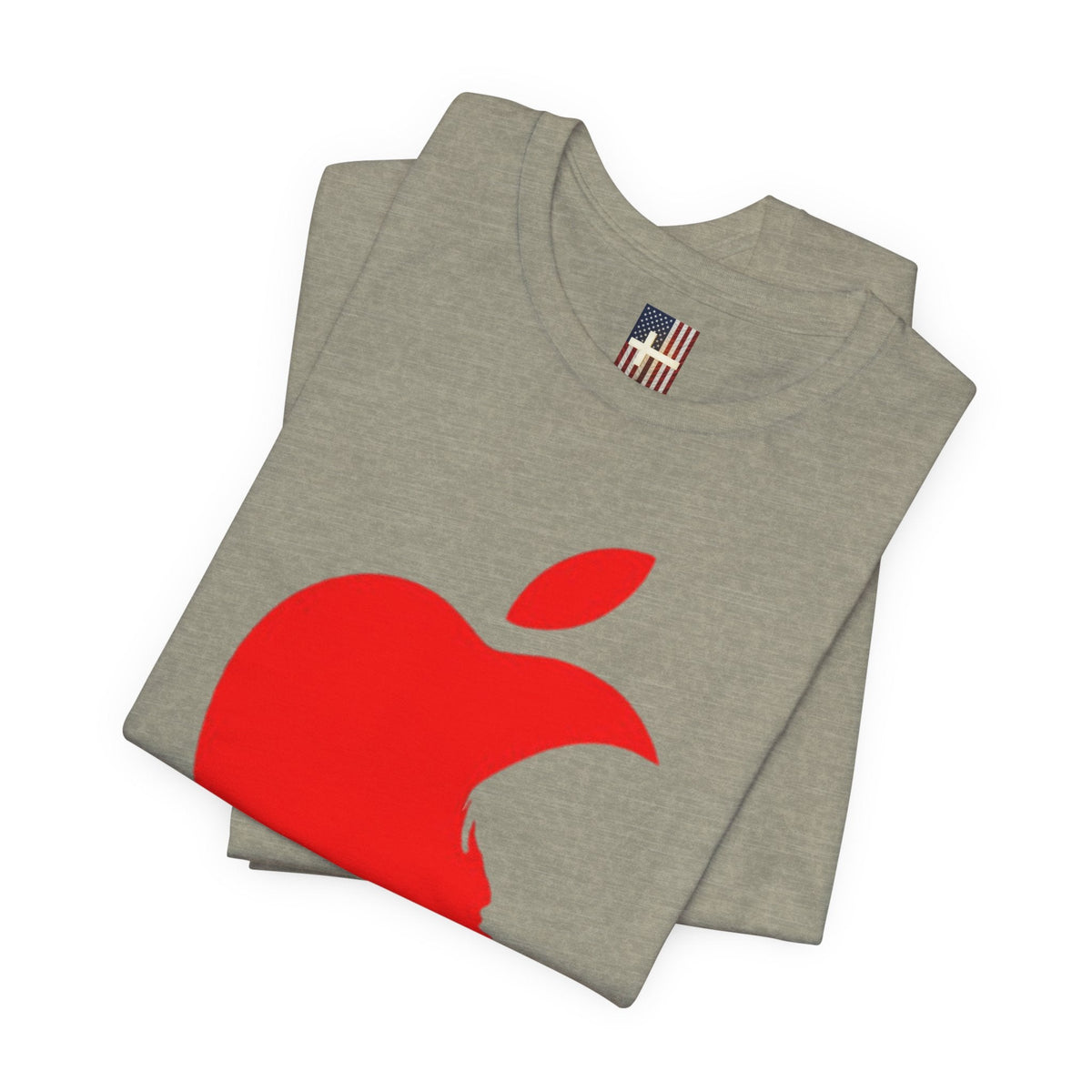 iPray Red Apple Christian T-Shirt — Faith Graphic Tee Printify