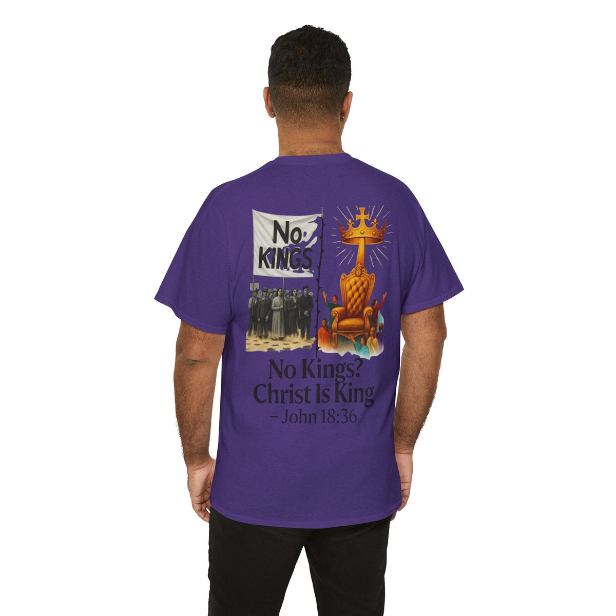 No Kings? Christ is King T-Shirt – Bold Christian Faith Tee for Devoted Believers Printify