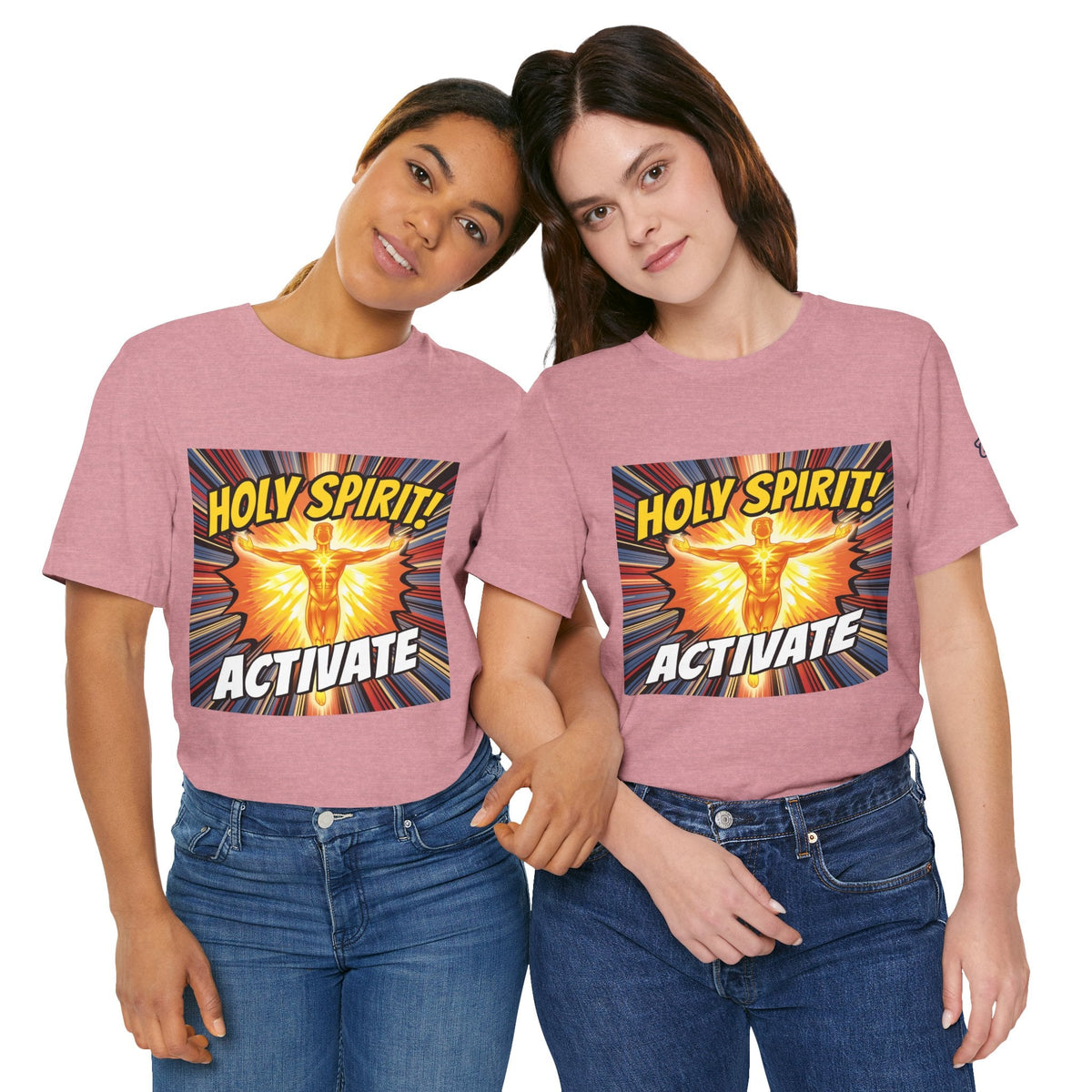 Holy Spirit Activate T-shirt – Superhero Christian T-shirt with Vibrant Power-Up Design for Faith-Fueled Boldness Printify