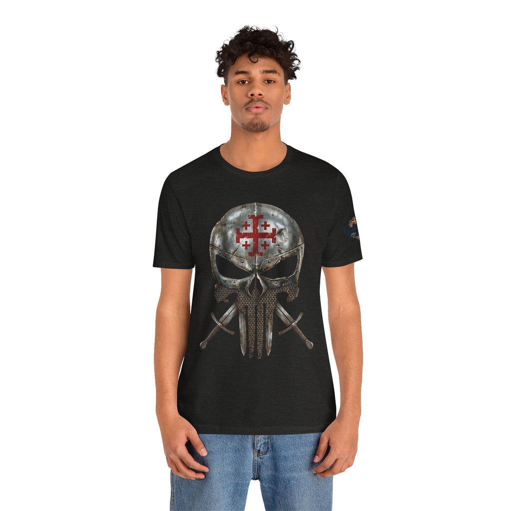Crusader Knight Christian Skull T-shirt - Warrior Armor of God T-shirt Printify